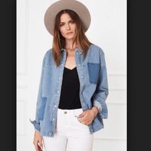 Anine Bing Blue Denim Shirt Jacket